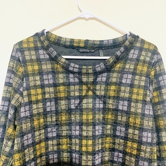 ELLIOTT & VINE Plaid checked long sleeves shirt women’s size 1X - Picture 3 of 9